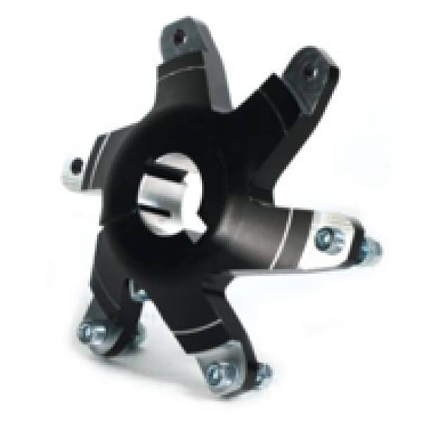 SPROCKET CARRIER 30MM BLACK ANOD WITH BOLT AND WASHER